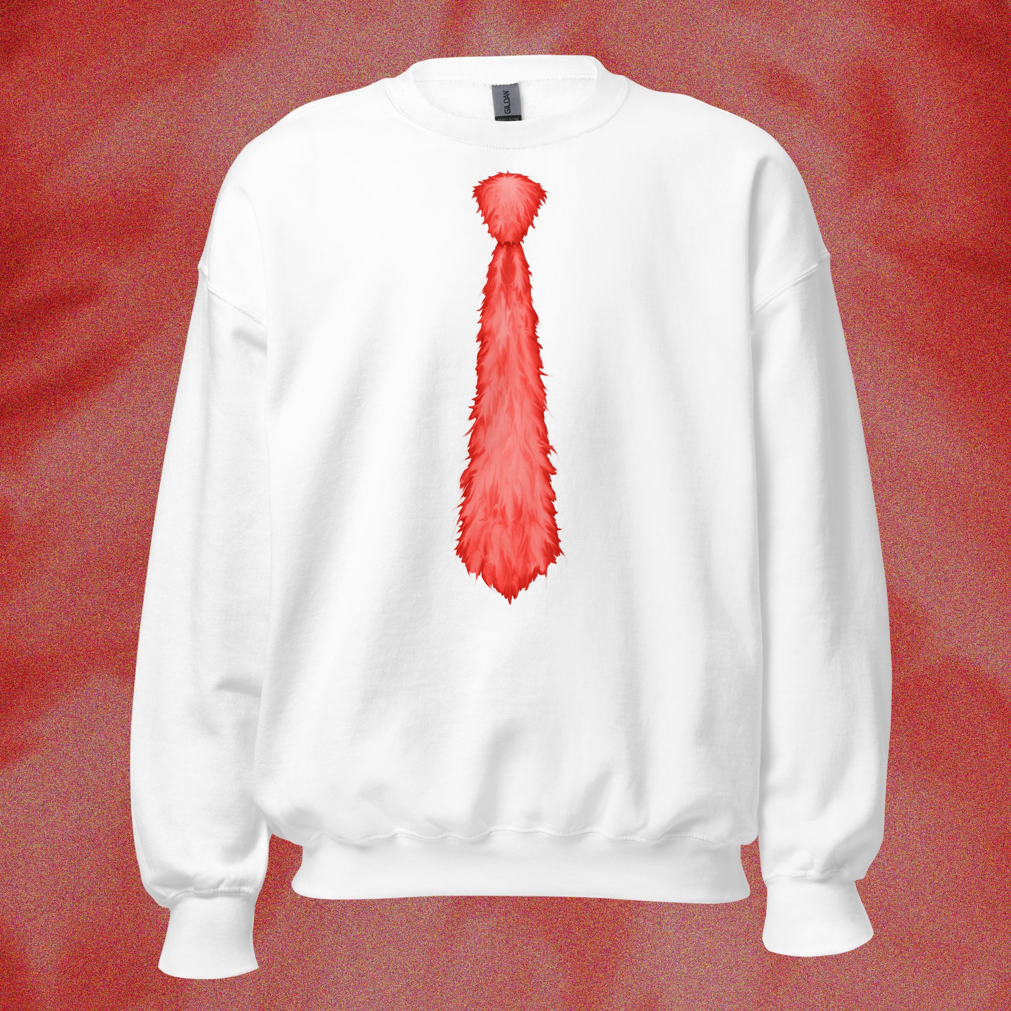 SWEATSHIRT CRAVATE ROUGE