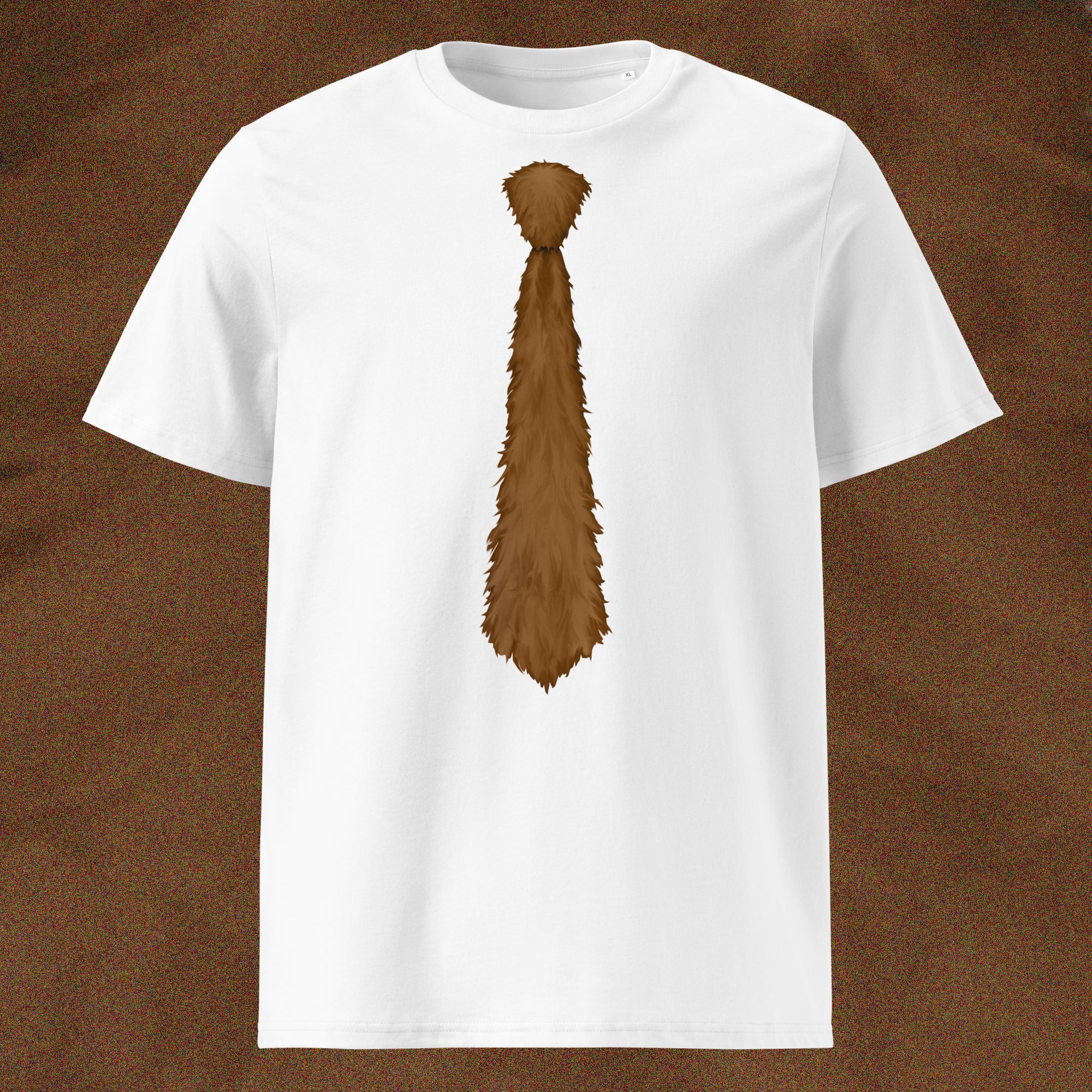 T-SHIRT CRAVATE MARRON